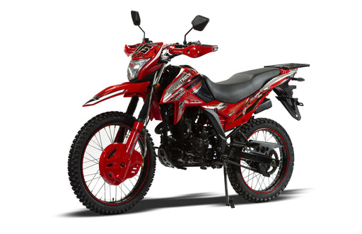 Motocicleta Treck Matt-Roja 250cc estándar 5 velocidades doble propósito